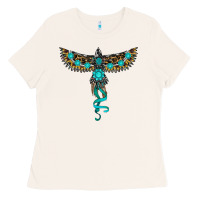 Bone turquoise thunderbird Ladies Tee - RanaPortraitStore