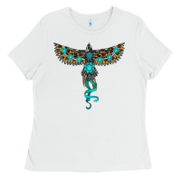 White turquoise thunderbird Ladies Tee - RanaPortraitStore