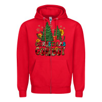 Red christmas cowboy Zipper Hoodie - FaDigitalArtStudio
