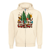 Sandshell christmas cowboy Zipper Hoodie - FaDigitalArtStudio