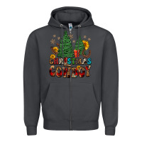 Smoke christmas cowboy Zipper Hoodie - FaDigitalArtStudio