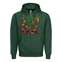 Sports Green christmas cowboy Zipper Hoodie - FaDigitalArtStudio