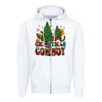 White christmas cowboy Zipper Hoodie - FaDigitalArtStudio