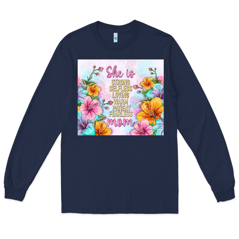 She Is Mom With Flowers Long Sleeve Tee by TumblerDesignByShophia | Teevron