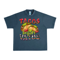 Midnight Navy Tacos Before Vatos Urban Heavy Tee - texasbilliewilder