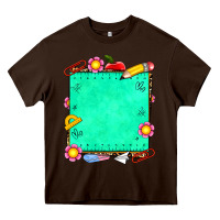 Chocolate Brown school add your own text Heavy Core Tee - NancyCooperArtShop