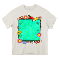 Cream school add your own text Heavy Core Tee - NancyCooperArtShop