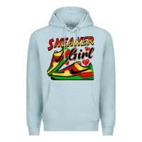 Blue Mist sneaker girl Premium Hoodie - FaDigitalArtStudio
