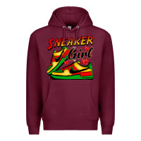 Burgundy sneaker girl Premium Hoodie - FaDigitalArtStudio