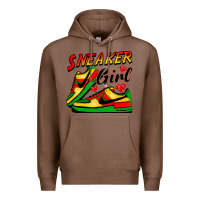 Chestnut sneaker girl Premium Hoodie - FaDigitalArtStudio