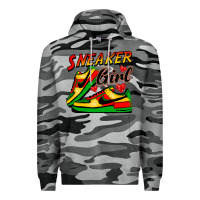 Slate Camo sneaker girl Premium Hoodie - FaDigitalArtStudio