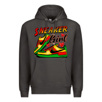 Smoke sneaker girl Premium Hoodie - FaDigitalArtStudio