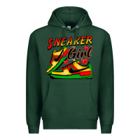 Sports Green sneaker girl Premium Hoodie - FaDigitalArtStudio