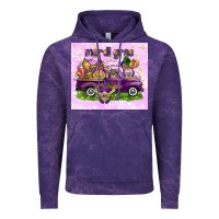 Cloud Purple Mardi Gras with gnomes Vintage Hoodie - NancyCooperArtShop
