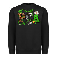 Black St. Patrick's Day PCA Heavyweight Sweatshirt - OliviaCreatesArt