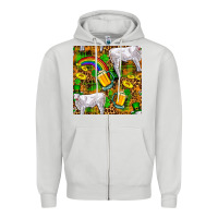 Dove Grey St. Patricks Cow With Rainbow And Beer Seamless Zipper Hoodie - FaDigitalArtStudio