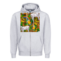 Heather Grey St. Patricks Cow With Rainbow And Beer Seamless Zipper Hoodie - FaDigitalArtStudio