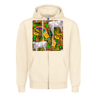 Sandshell St. Patricks Cow With Rainbow And Beer Seamless Zipper Hoodie - FaDigitalArtStudio
