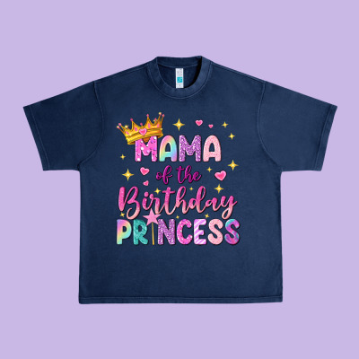 Mama Of The Birthday Princess Urban Heavy Tee Designed By Nancycooperartshop