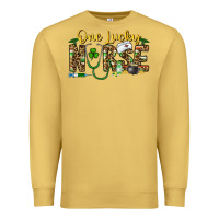 Antique Gold one lucky nurse Premium Sweatshirt - CowhideDigitalArt