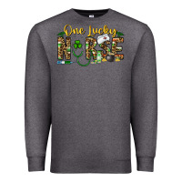 Charcoal Heather one lucky nurse Premium Sweatshirt - CowhideDigitalArt