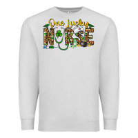 Dove Grey one lucky nurse Premium Sweatshirt - CowhideDigitalArt