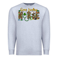 Heather Grey one lucky nurse Premium Sweatshirt - CowhideDigitalArt