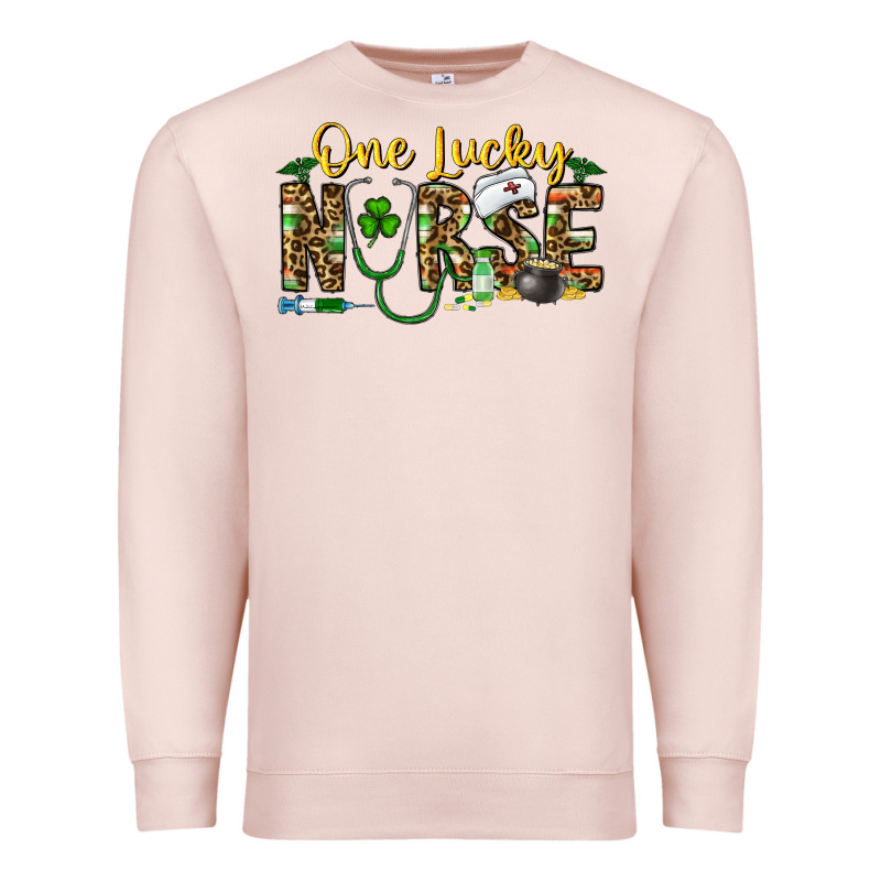 One Lucky Nurse Premium Sweatshirt by CowhideDigitalArt | Teevron
