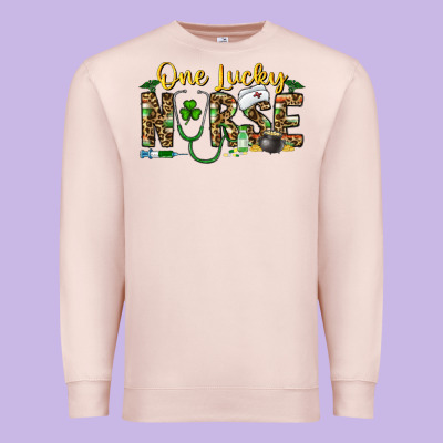 One Lucky Nurse Premium Sweatshirt Designed By Cowhidedigitalart