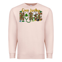 Pale Pink one lucky nurse Premium Sweatshirt - CowhideDigitalArt