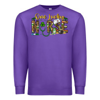 Purple one lucky nurse Premium Sweatshirt - CowhideDigitalArt