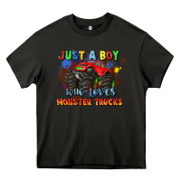 Asphalt just a boy who loves monster trucks Heavy Core Tee - JahusDesignShop