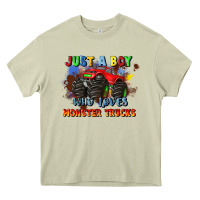 Mossy just a boy who loves monster trucks Heavy Core Tee - JahusDesignShop