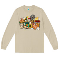 Mushroom Chicken coffee cups Long Sleeve Tee - HowdyJamesFarm