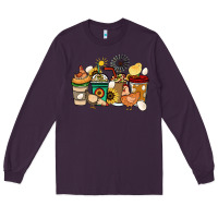 Plum Chicken coffee cups Long Sleeve Tee - HowdyJamesFarm