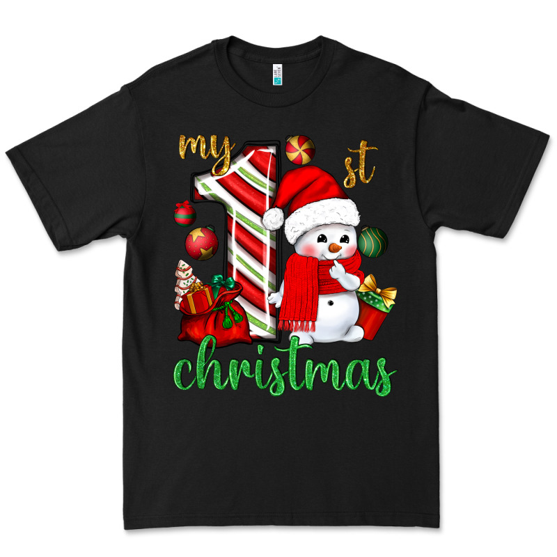 My 1 St Christmas With Cute Snowman Bbs Premium Tee by BundleAndBundleShop | Teevron