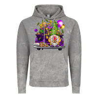 Cloud Rock Mardi Gras gnome on the truck Vintage Hoodie - NancyCooperArtShop