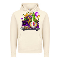 Vintage Artic Mardi Gras gnome on the truck Vintage Hoodie - NancyCooperArtShop