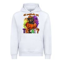 White did somebody say treat Urban Hoodie - BarkalooDesign