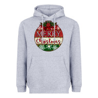 Heather Grey merry christmas Heavyweight Hoodie - CowhideDigitalArt