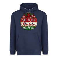 Navy merry christmas Heavyweight Hoodie - CowhideDigitalArt