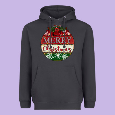 Merry Christmas Heavyweight Hoodie Designed By Cowhidedigitalart