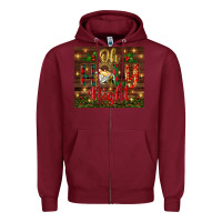Burgundy oh holy night Zipper Hoodie - BundleAndBundleShop