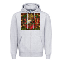 Heather Grey oh holy night Zipper Hoodie - BundleAndBundleShop