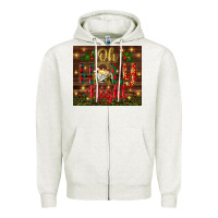 Oatmeal Heather oh holy night Zipper Hoodie - BundleAndBundleShop