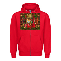 Red oh holy night Zipper Hoodie - BundleAndBundleShop