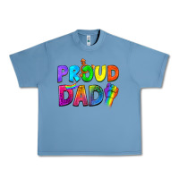 Pebble Blue Proud Dad Urban Heavy Tee - NancyCooperArtShop