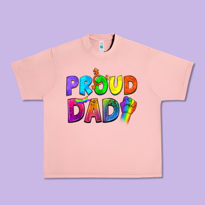 Proud Dad Urban Heavy Tee Designed By Nancycooperartshop
