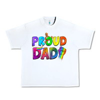White Proud Dad Urban Heavy Tee - NancyCooperArtShop