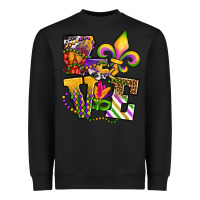 Black louisiana map love Heavyweight Sweatshirt - OliviaCreatesArt